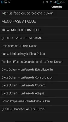 La Dieta Dukan android App screenshot 1